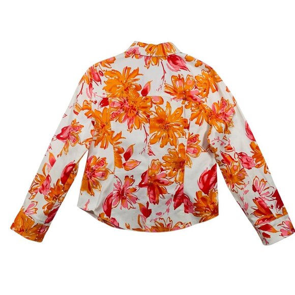 colorful floral print jacket Jessica sport sz 12 - Picture 10 of 16